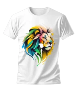 Lion Art White Tshirt