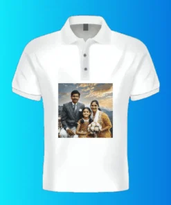 Collar Tshirt Front & Back Photo