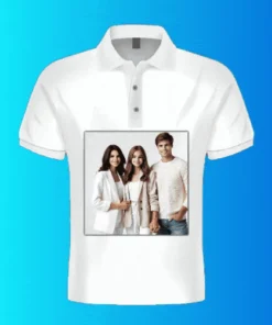 Collar Front Photo & Back Side Name Tshirt