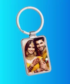 Metal Vertical Photo Keychain