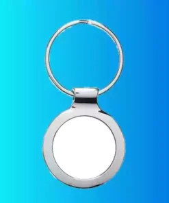 Metal Round Photo Keychain