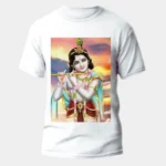 Shree Krishna White Tshirt