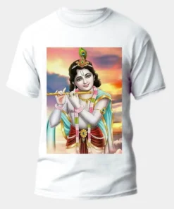 Shree Krishna White Tshirt